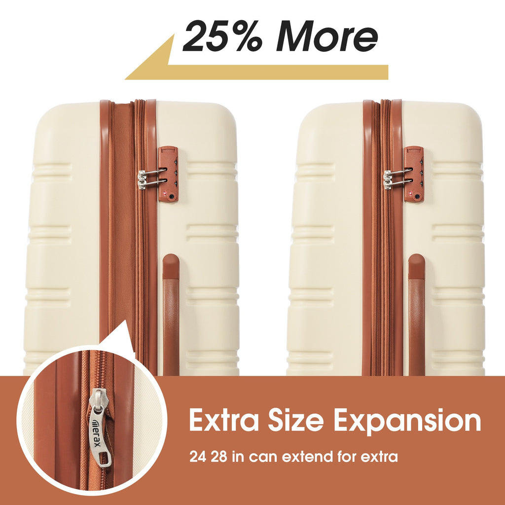 Hardshell Luggage Sets 4 pcs + Bag Spinner Suitcase with TSA Lock Lightweight - 16"+20"+24"+28" Luggages - Top Travels