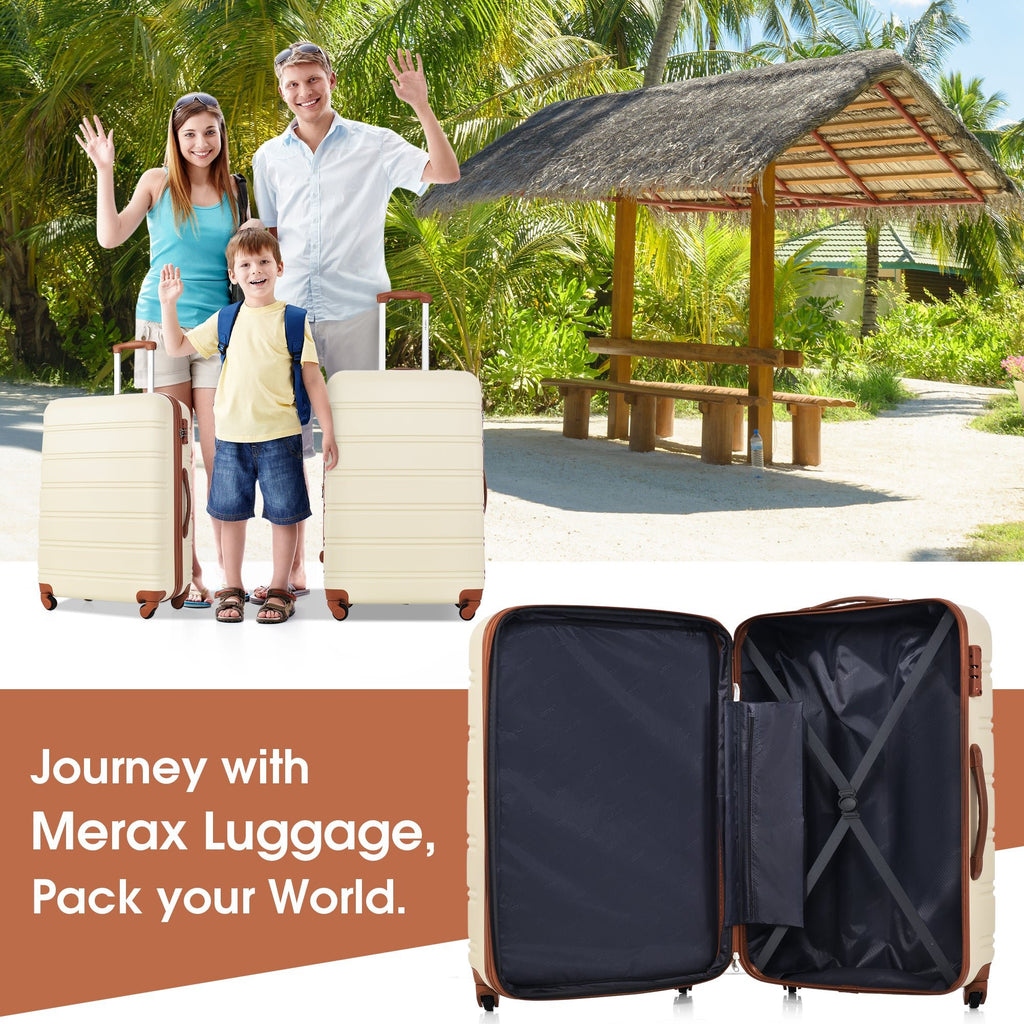 Hardshell Luggage Sets 4 pcs + Bag Spinner Suitcase with TSA Lock Lightweight - 16"+20"+24"+28" Luggages - Top Travels