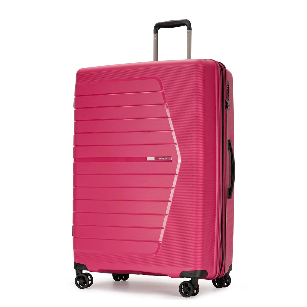 Hardside Expandable Luggage with Spinner Wheels,Tsa Lock,Rose Red,Checked - Large 28 - Inch - Top Travels