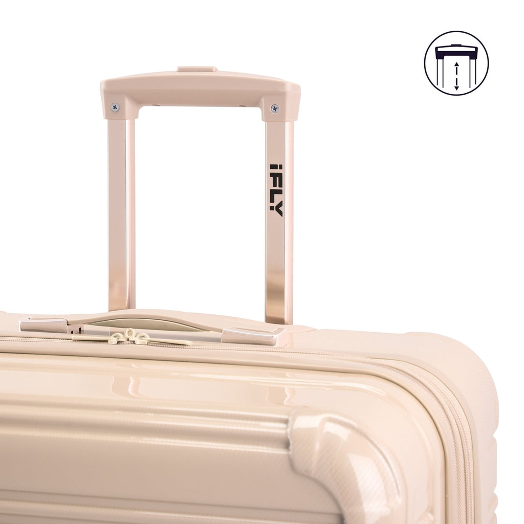 Hardside Luggage Fibertech 3 Piece Set, 20" Carry - On Luggage, 24" Checked Luggage and 28" Checked Luggage, Champagne - Top Travels