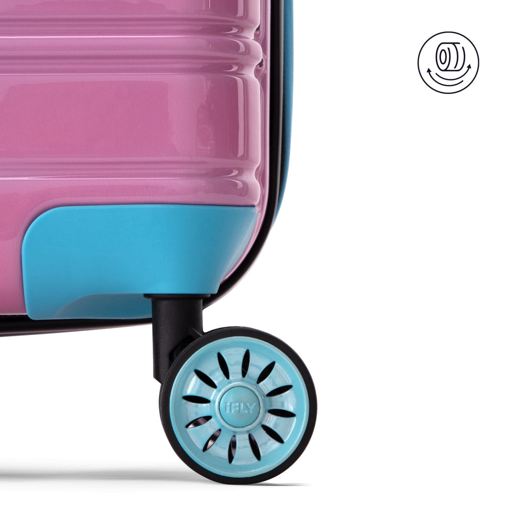 Hardside Luggage Fibertech 3 Piece Set, 20" Carry - On Luggage, 24" Checked Luggage and 28" Checked Luggage, Cotton Candy - Top Travels