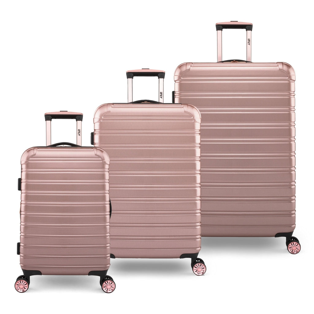 Hardside Luggage Fibertech 3 Piece Set with Double Spinner Wheels, 20" Carry - On Luggage, 24" Checked Luggage and 28" Checked Luggage, Midnight Berry - Top Travels