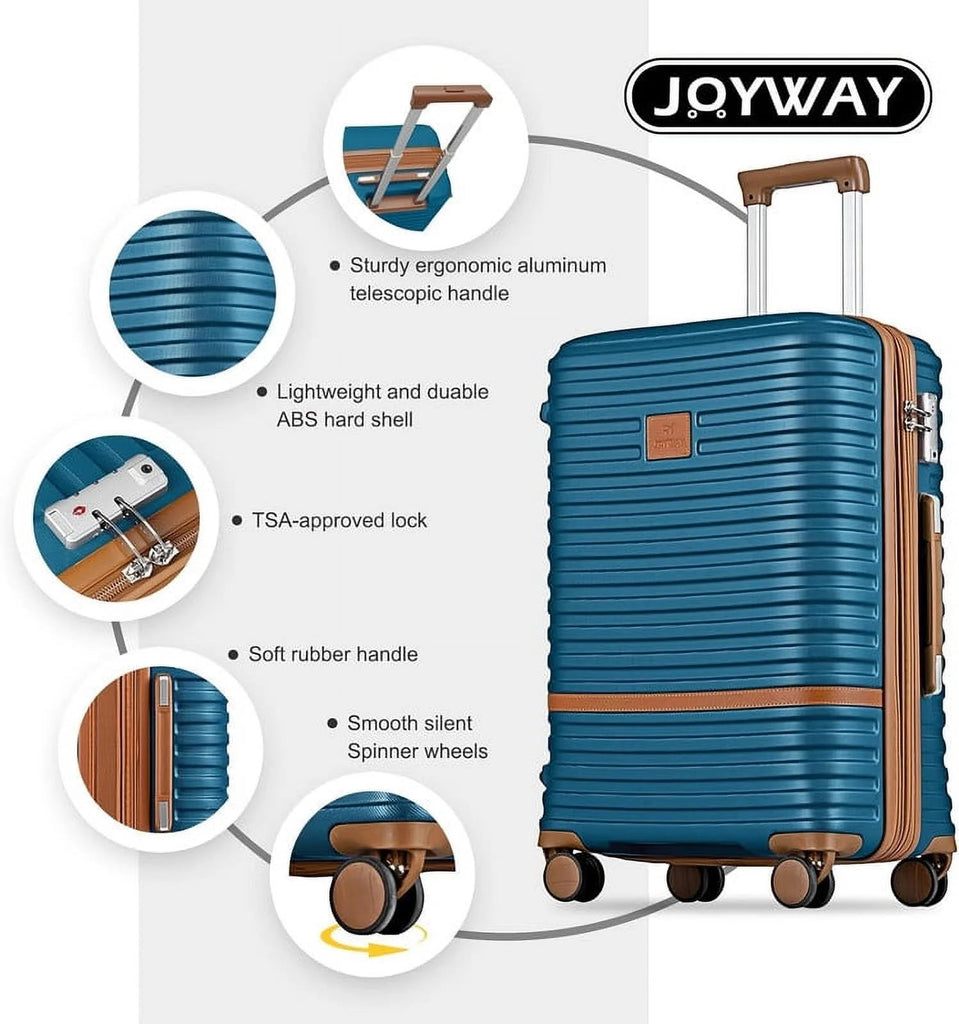 Hardside Luggage Set 5 - Piece Set & TSA Lock （Expandable Suitcase 20" & 24"）28 - In Checked Luggage - Top Travels