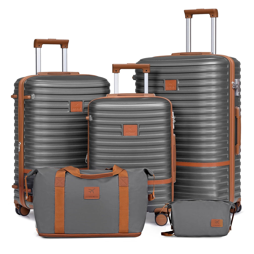 Hardside Luggage Set 5 - Piece Set & TSA Lock （Expandable Suitcase 20" & 24"）28 - In Checked Luggage - Top Travels