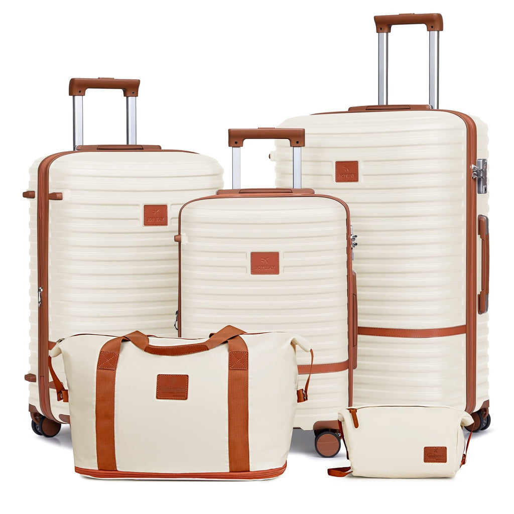 Hardside Luggage Set 5 - Piece Set & TSA Lock （Expandable Suitcase 20" & 24"）28 - In Checked Luggage - Top Travels