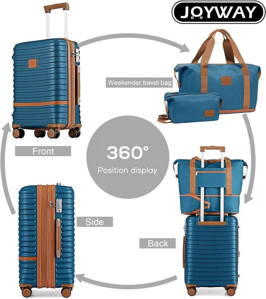Hardside Luggage Set 5 - Piece Set & TSA Lock （Expandable Suitcase 20" & 24"）28 - In Checked Luggage - Top Travels