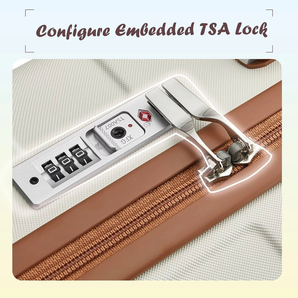 Luggage, ABS Hard Luggage Set with Spinner Wheels, with TSA Lock, Lightweight and Durable (Unisex) - Top Travels