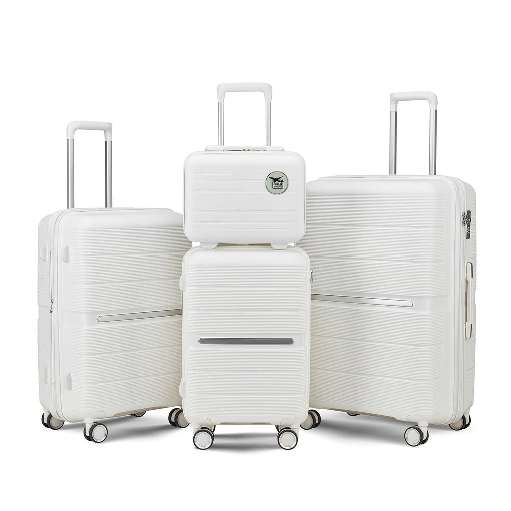 Luggage Sets 4 Piece(14/20/24/28) PP Lightweight & Durable Expandable suitcase - Top Travels