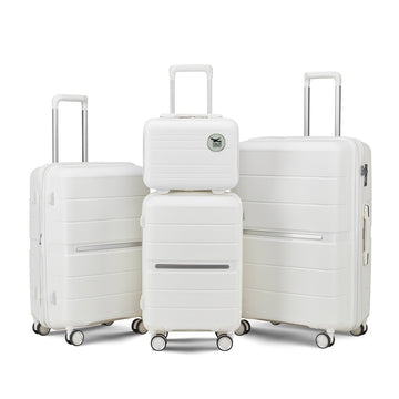 Luggage Sets 4 Piece(14/20/24/28) PP Lightweight & Durable Expandable suitcase - Top Travels
