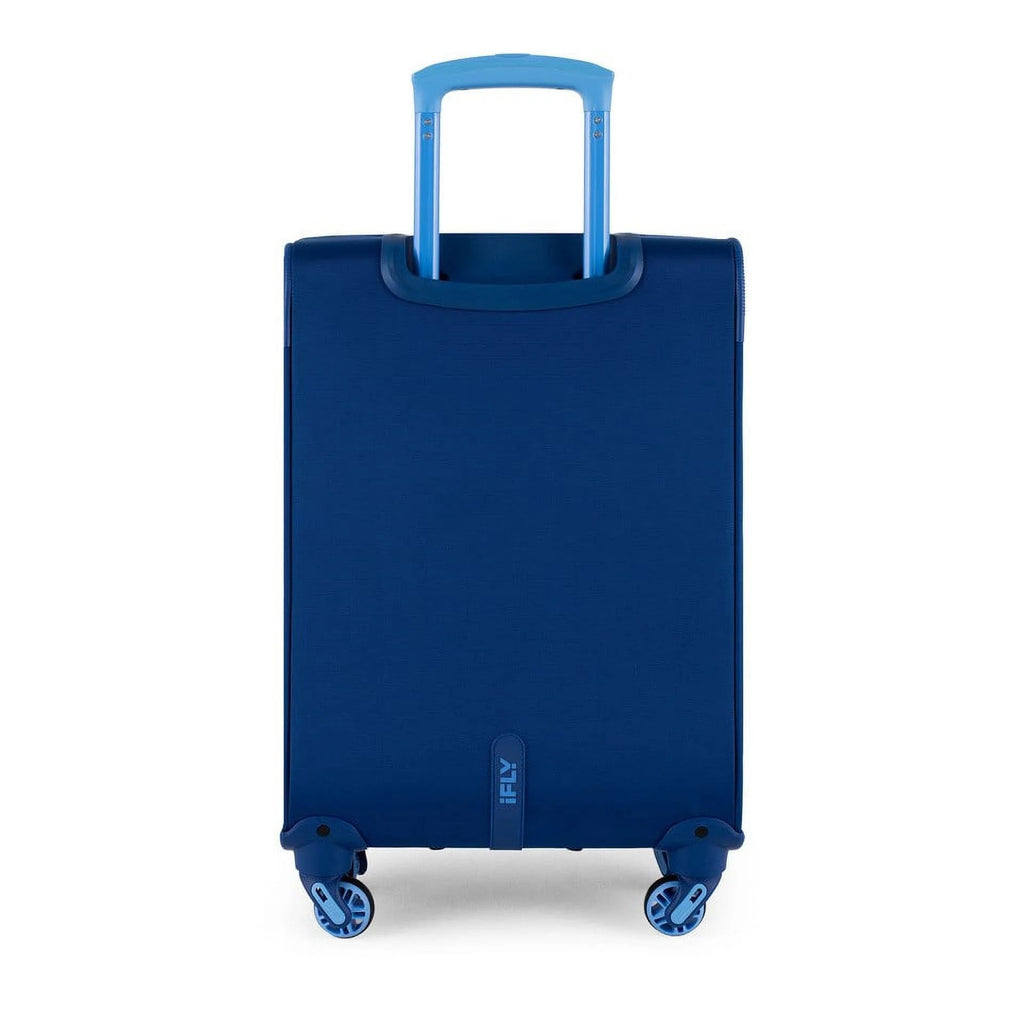 Softside Accent 3 Piece Set 4 - Wheel Spinner, 20" Carry - On, 24" Checked Luggage and 28" Checked Luggage, Navy/Light Blue - Top Travels
