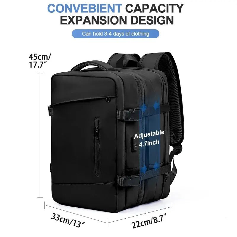 Top Travels™ 40L Waterproof Travel & Hiking Backpack with Anti - Theft and USB Port for Men & Women - Top Travels