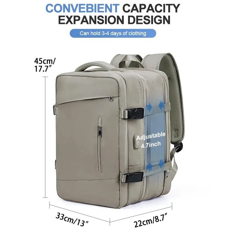 Top Travels™ 40L Waterproof Travel & Hiking Backpack with Anti - Theft and USB Port for Men & Women - Top Travels