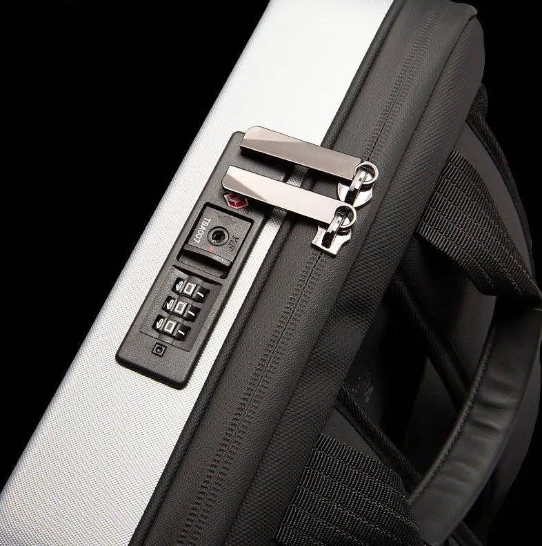 Top Travels™ Elite Pro Men's Hard Shell Waterproof Backpack with USB & TSA Lock - Top Travels